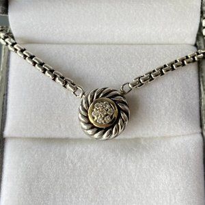 David Yurman Silver Ice Cookie Necklace